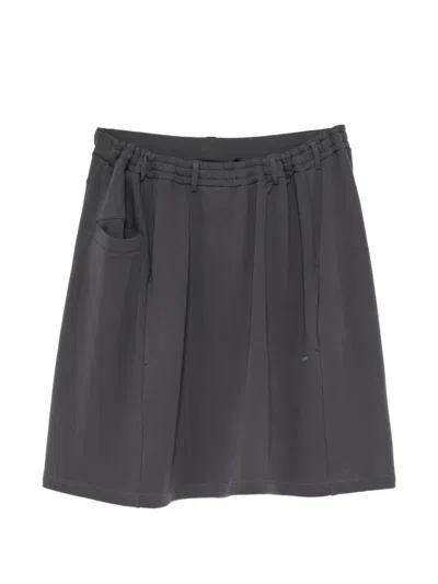 Bonbom Logo-print Drawstring Skirt In Yellow
