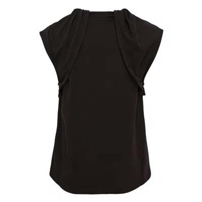 Bonbom Piercing Sticker Print Drape Top