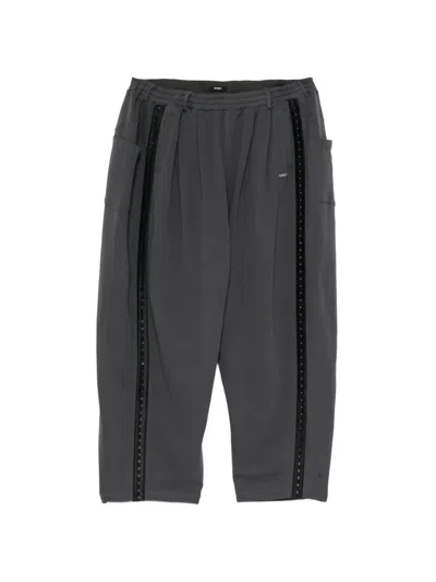 Bonbom Pleated Track Pants In Gray