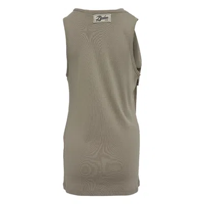 Bonbom Rolling Strap Layered Sleeveless Top In Gray