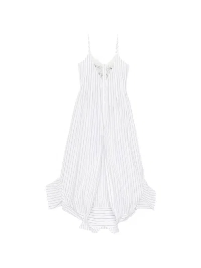 Bonbom Striped Top In White