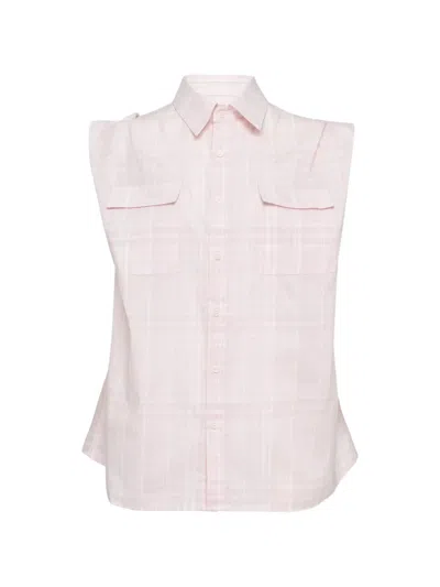 Bonbom Tucked Sleeveless Shirt In Neutral