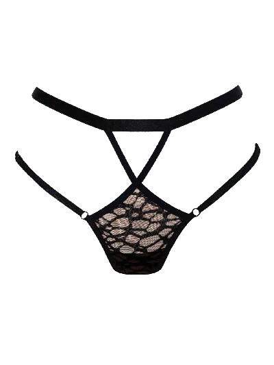 Bonbon Lingerie Women's Black Chaos G-string