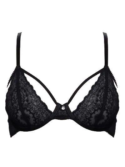 Bonbon Lingerie Women's Black Luna Ouvert Bra