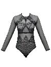 Bonbon Lingerie Women's Black Mara Bodysuit In Black