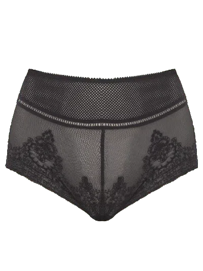 Bonbon Lingerie Women's Black Mara High Waisted Panty