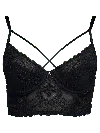 Bonbon Lingerie Women's Black Mara Wide Lace Underwired Bra In Black