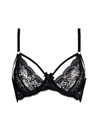 Bonbon Lingerie Women's Black Whispers Ouvert Bra