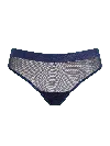 Bonbon Lingerie Women's Blue Coco Heart Ouvert Full Brief In Blue