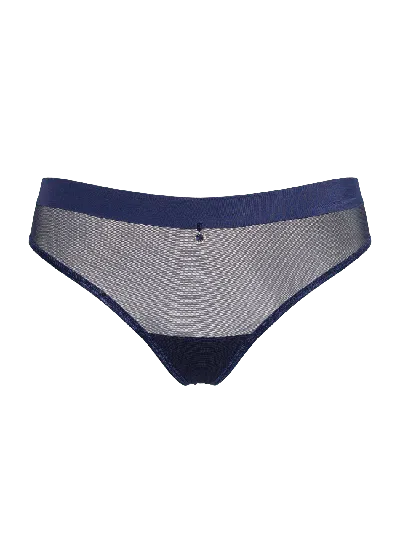 Bonbon Lingerie Women's Blue Coco Heart Ouvert Full Brief