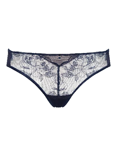 Bonbon Lingerie Women's Blue Coco Heart Thong