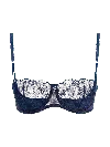Bonbon Lingerie Women's Blue Coco Heart Underwired Bra In Blue