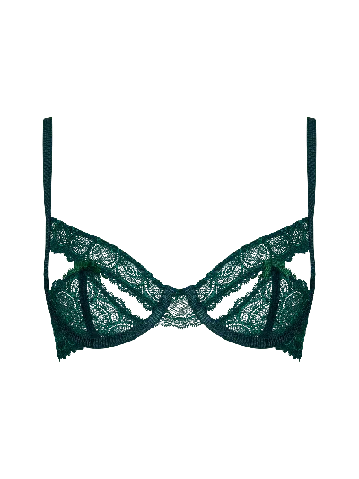 Bonbon Lingerie Women's Green Temptress Ouvert Bra