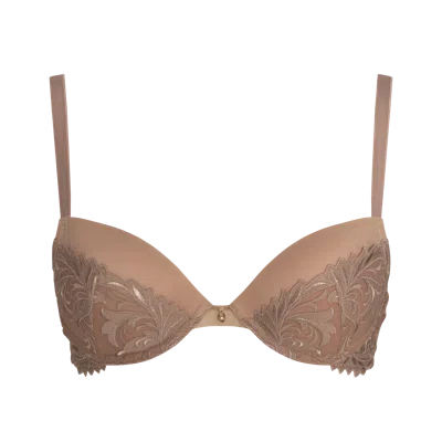 Bonbon Lingerie Women's Neutrals Carmela Push-up Bra In Yellow