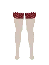 Bonbon Lingerie Women's Neutrals / Red Blossomforth Stockings In Red