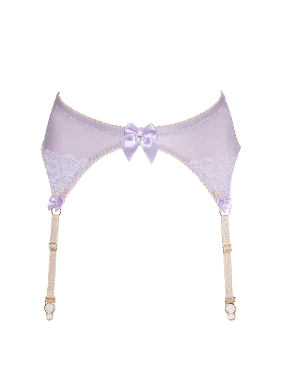 Bonbon Lingerie Women's Gold / Pink / Purple Nymph Suspender Belt In Pink/purple/gold