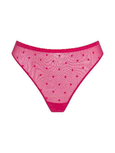 Bonbon Lingerie Women's Pink / Purple Heartbeat Thong In Pink/purple