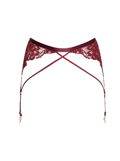 Bonbon Lingerie Women's Red Blossomforth Suspender Belt