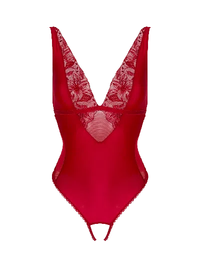 Bonbon Lingerie Women's Red Glory Ouvert Bodysuit