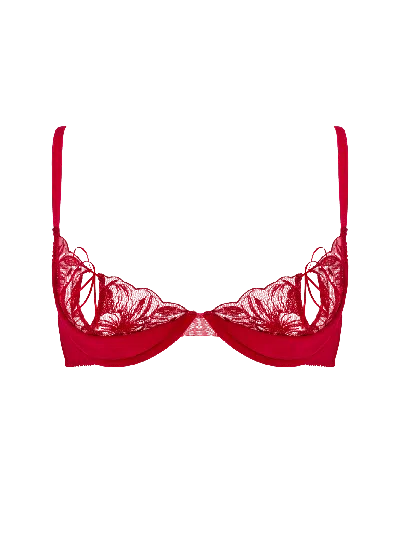 Bonbon Lingerie Women's Red Glory Ouvert Bra