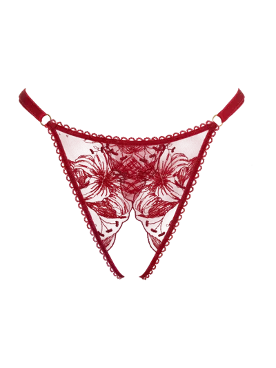 Bonbon Lingerie Women's Red Glory Ouvert G-string