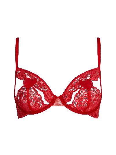 Bonbon Lingerie Women's Red Griselda Ouvert Bra
