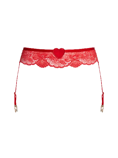 Bonbon Lingerie Women's Red Griselda Suspender Belt