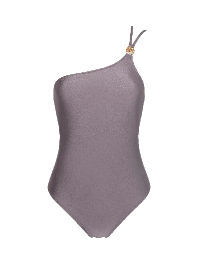 Bonbon Lingerie Women's Siren Brown One Shoulder Swimsuit