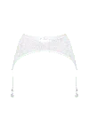 Bonbon Lingerie Women's White Jewel Suspender Belt In White