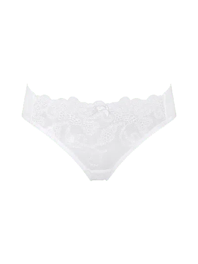 Bonbon Lingerie Women's White Jewel Thong