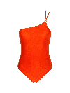Bonbon Lingerie Women's Yellow / Orange Siren Orange One Shoulder Swimsuit In Yellow/orange