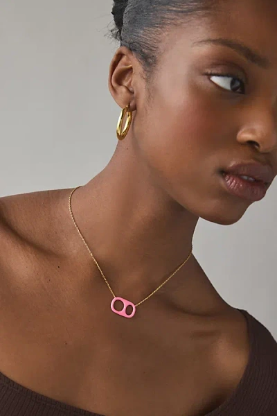 Bonbonwhims Uo Exclusive Pink Enamel Pop Drop Necklace In Light Arctic Pink, Women's At Urban Outfitters