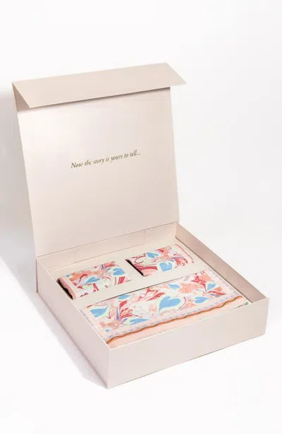 Bond & Grace Alice Marble Table Linens Set In Orange