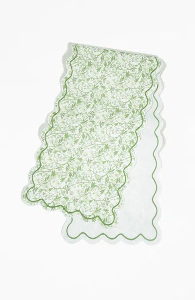 Bond & Grace Inner Garden Society Table Runner In Green