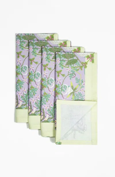 Bond & Grace Lovescape Dinner Napkins In Purple