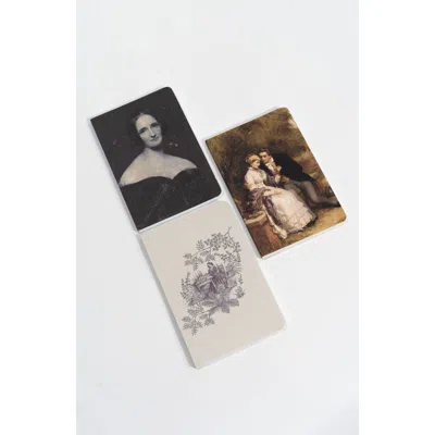 Bond & Grace Set Of Three Pocket Journals In Ivory