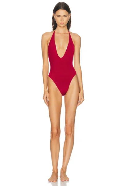 Bond Eye Alaia One Piece Swimsuit In Wine