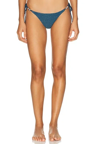 Bond Eye Beaded Tie Side Vista Bikini Brief In Blue