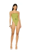 Bond Eye Belt Fane One Piece In Herbal Shimmer