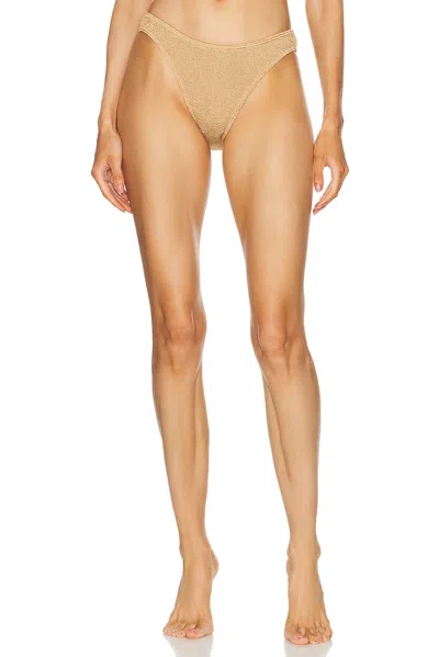 Bond Eye By Georgia Fowler Christy Brief Bikini Bottom In Golden Shimmer