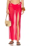 Bond Eye Claudia Maxi Skirt In Cherry Mesh