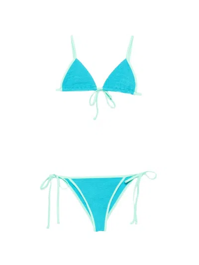 Bond Eye Contrast Luna Bikini Set In Light Blue