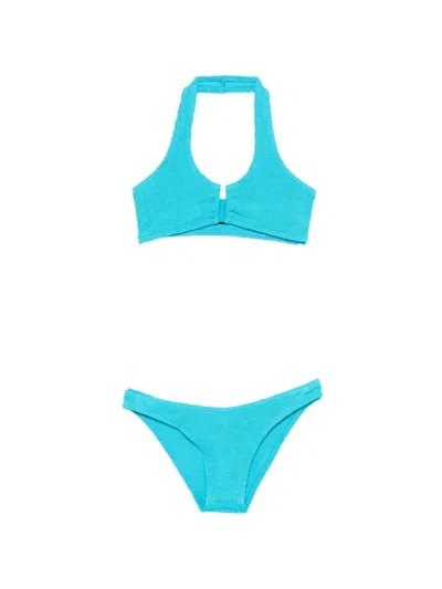 Bond Eye Crinkle Bikini Set In Blue