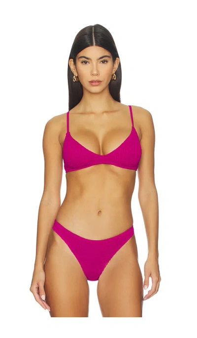 Bond Eye Edwards Crop Bikini Top In Purple