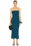 Bond Eye Freya Maxi Skirt & Dress In Petrol Blue Bare