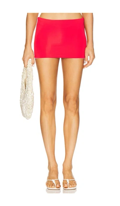 Bond Eye Freya Reversible Skirt In Red