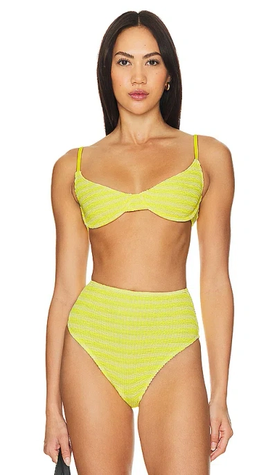 Bond Eye Gracie Balconette Bikini Top In Yellow