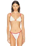 Bond Eye Idris Triangle Bikini Top In White