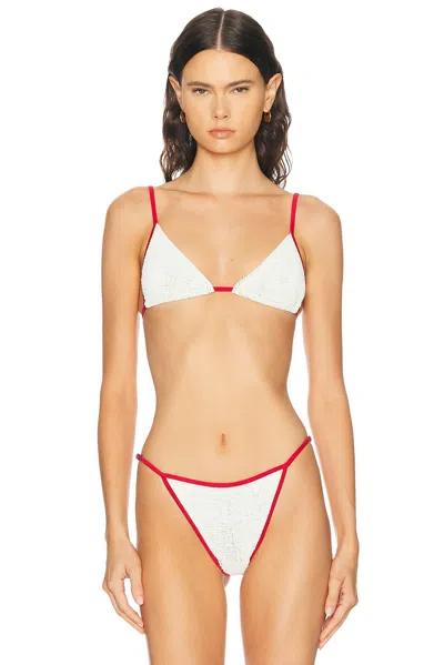Bond Eye Idris Triangle Bikini Top In White