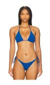 Bond Eye Ingrid Triangle Bikini Top In Lake